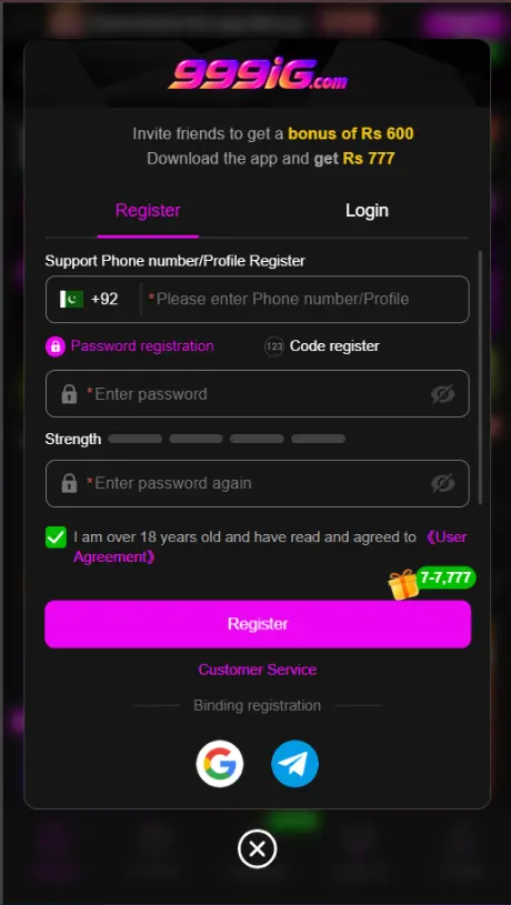 999IG Login